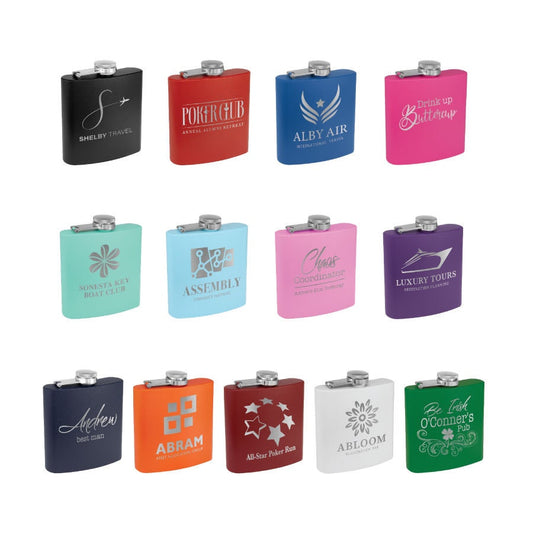 Customizable Powder coated steel Flask